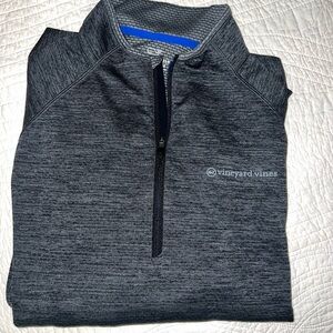 Vineyard Vines Performance Gray and Blue Pullover